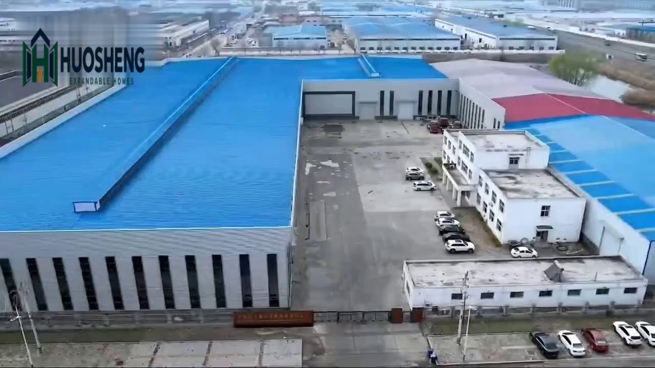 Aerial view of the HuoSheng integrated housing factory in Hebei, China